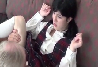 Brunette schoolgirl gets molested