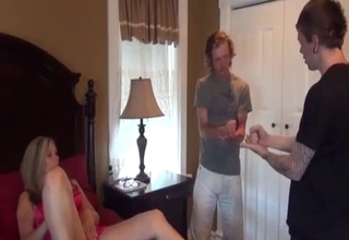 Amazing incest with her two sons